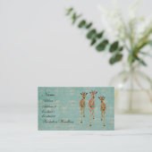 Azure & Amber Giraffe II Visitekaartje/Labels Visitekaartje (Staand voorkant)