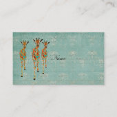 Azure & Amber Giraffe II Visitekaartje/Labels Visitekaartje (Achterkant)
