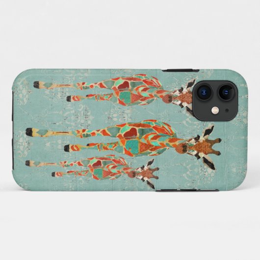 Azure & Amber Giraffe iPhone Case (Achterkant (horizontaal))