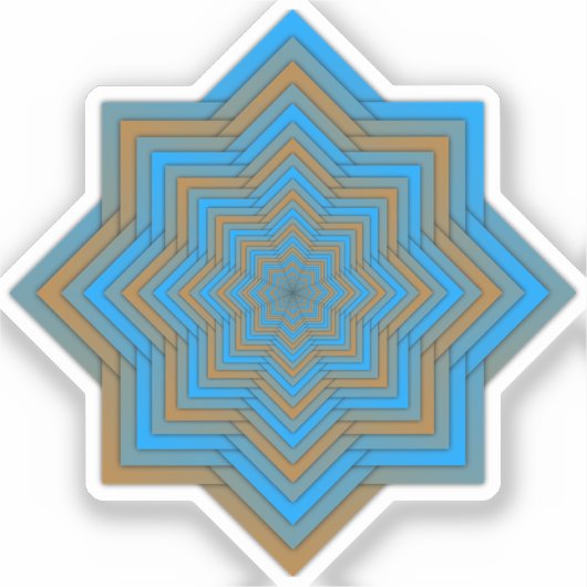 Azure and Ember Star Sticker (Voorkant)