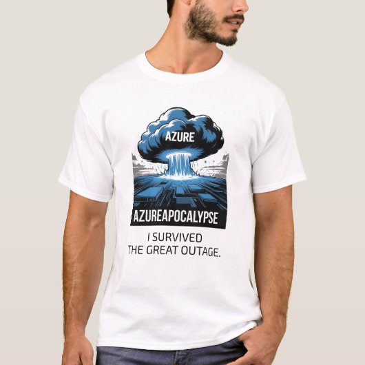 Azure Apocalyps – Ik overleefde de grote uitval T-shirt (Voorkant)