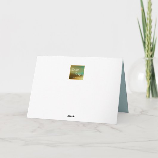 Azure Aster Bloemen Collectie - Vaderdag Kaart (Achterkant)