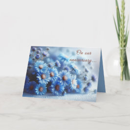 Azure Aster Flowers Collectie - Jubileum Kaart