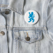 Azure Bavarian Lion Ronde Button 5,7 Cm (In situ)