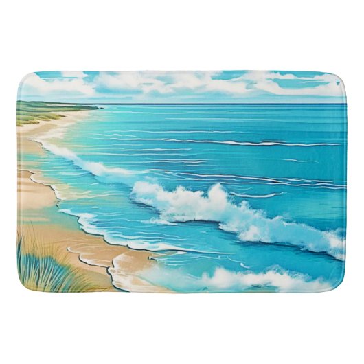 Azure Beach Calm Design Badmat (Voorkant)