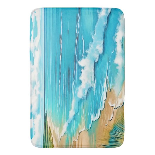 Azure Beach Calm Design Badmat (Voorkant Verticaal)