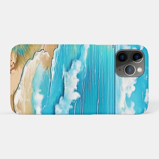 Azure Beach Calm Design Case-Mate iPhone Case (Achterkant (horizontaal))