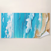 Azure Beach Calm Design Strandlaken (Voorkant)