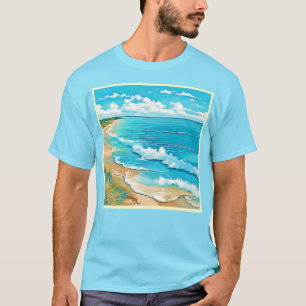 Azure Beach Calm Design T-shirt