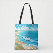 Azure Beach Calm Design Tote Bag (Voorkant)