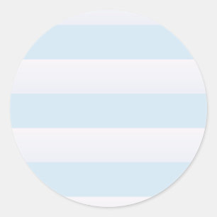Azure Beach Stripe Ronde Sticker
