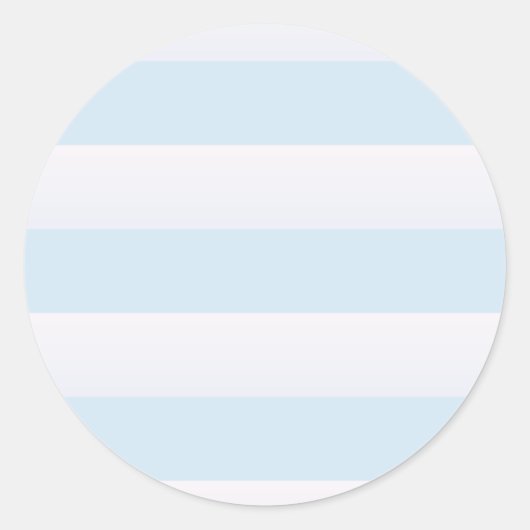 Azure Beach Stripe Ronde Sticker (Voorkant)