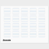 Azure Beach Stripe Vierkante Sticker (Vel)