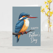 Azure Bird Vaderdagkaart Kaart (Gele Bloem)