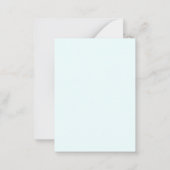 Azure Blau Professionele Unieke Klassieke Eenvoud Notitiekaartje (Achterkant)