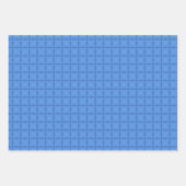 Azure blauw, mooi geometrisch design decoratief inpakpapier vel (Voorkant 2)