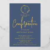 Azure Blessings Boys Bevestiging Uitnodiging (Voorkant)