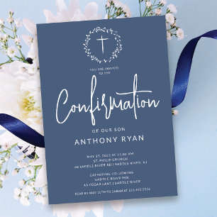Azure Blessings Boys Bevestiging Uitnodiging