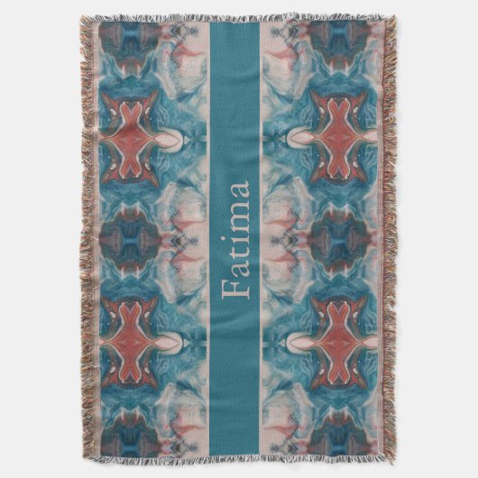 Azure Bloom, aangepast Deken (Voorkant Verticaal)