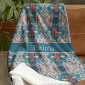 Azure Bloom, aangepast Fleece Deken