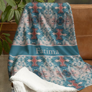 Azure Bloom, aangepast Fleece Deken
