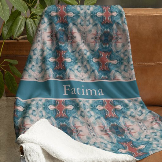 Azure Bloom, aangepast Fleece Deken