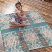 Azure Bloom, aangepast Fleece Deken