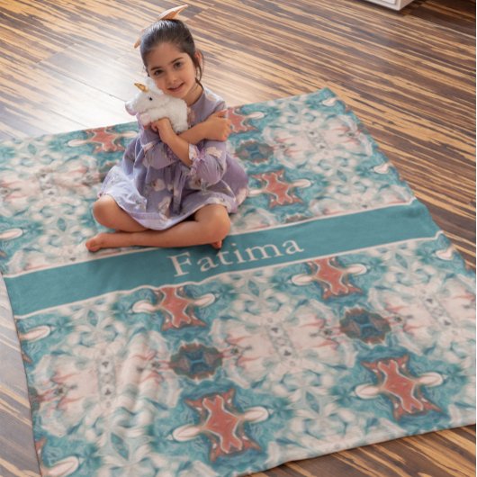 Azure Bloom, aangepast Fleece Deken