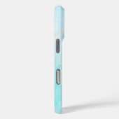 Azure Bloom – Blauwgroen en witte lotuskunst Case-Mate iPhone Case (Achterkant / Rechts)