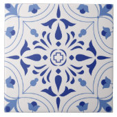 Azure Bloom Cross Tegeltje (Voorkant)