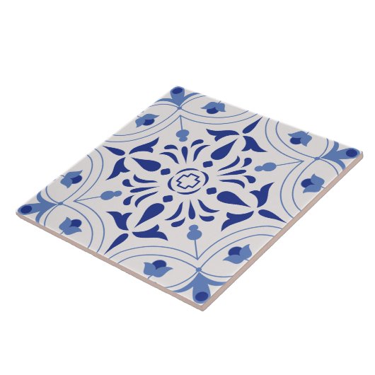 Azure Bloom Cross Tegeltje (Zijkant)