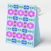 Azure Bloom Kaleidoscoop Bedankdoosjes (Achterkant)
