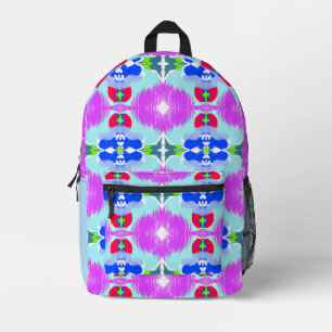 Azure Bloom Kaleidoscoop Bedrukte Rugzak