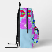 Azure Bloom Kaleidoscoop Bedrukte Rugzak (Links)