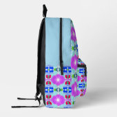 Azure Bloom Kaleidoscoop Bedrukte Rugzak (Links)