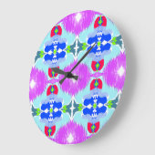 Azure Bloom Kaleidoscoop Grote Klok (Hoek)