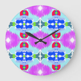Azure Bloom Kaleidoscoop Grote Klok