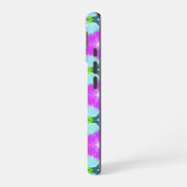 Azure Bloom Kaleidoscoop iPhone 16 Hoesje (Linkerkant)