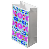 Azure Bloom Kaleidoscoop Klein Cadeauzakje (Achterkant Gekanteld)