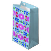 Azure Bloom Kaleidoscoop Klein Cadeauzakje (Voorkant Gekanteld)