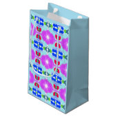Azure Bloom Kaleidoscoop Klein Cadeauzakje (Achterkant Gekanteld)