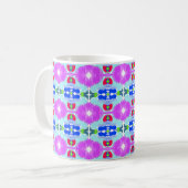 Azure Bloom Kaleidoscoop Koffiemok (Voorkant links)