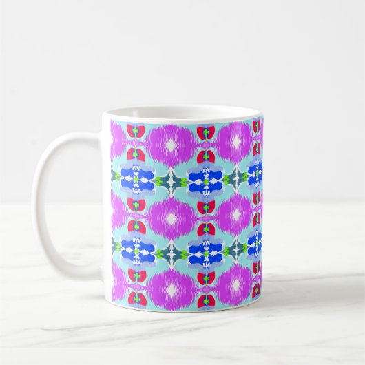 Azure Bloom Kaleidoscoop Koffiemok (Links)
