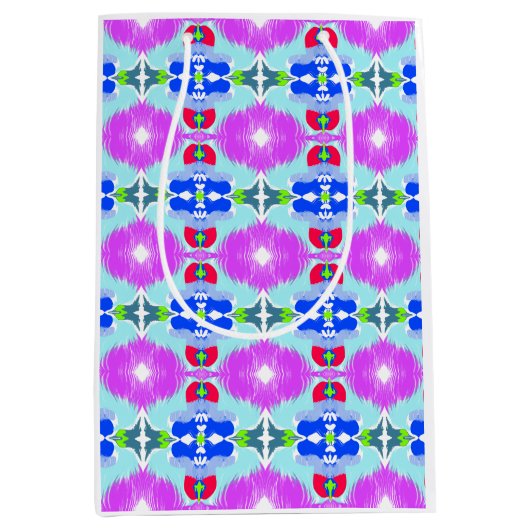 Azure Bloom Kaleidoscoop Medium Cadeauzakje (Voorkant)