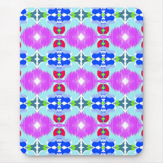 Azure Bloom Kaleidoscoop Muismat (Voorkant)