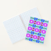 Azure Bloom Kaleidoscoop Notitieboek (Binnen)