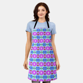Azure Bloom Kaleidoscoop Schort