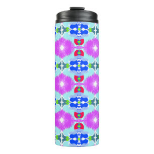 Azure Bloom Kaleidoscoop Thermosbeker