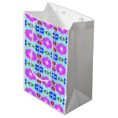 Azure Bloom Kaleidoscope Medium Cadeauzakje (Voorkant Gekanteld)