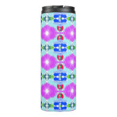 Azure Bloom Kaleidoscope Thermosbeker (Achterkant)